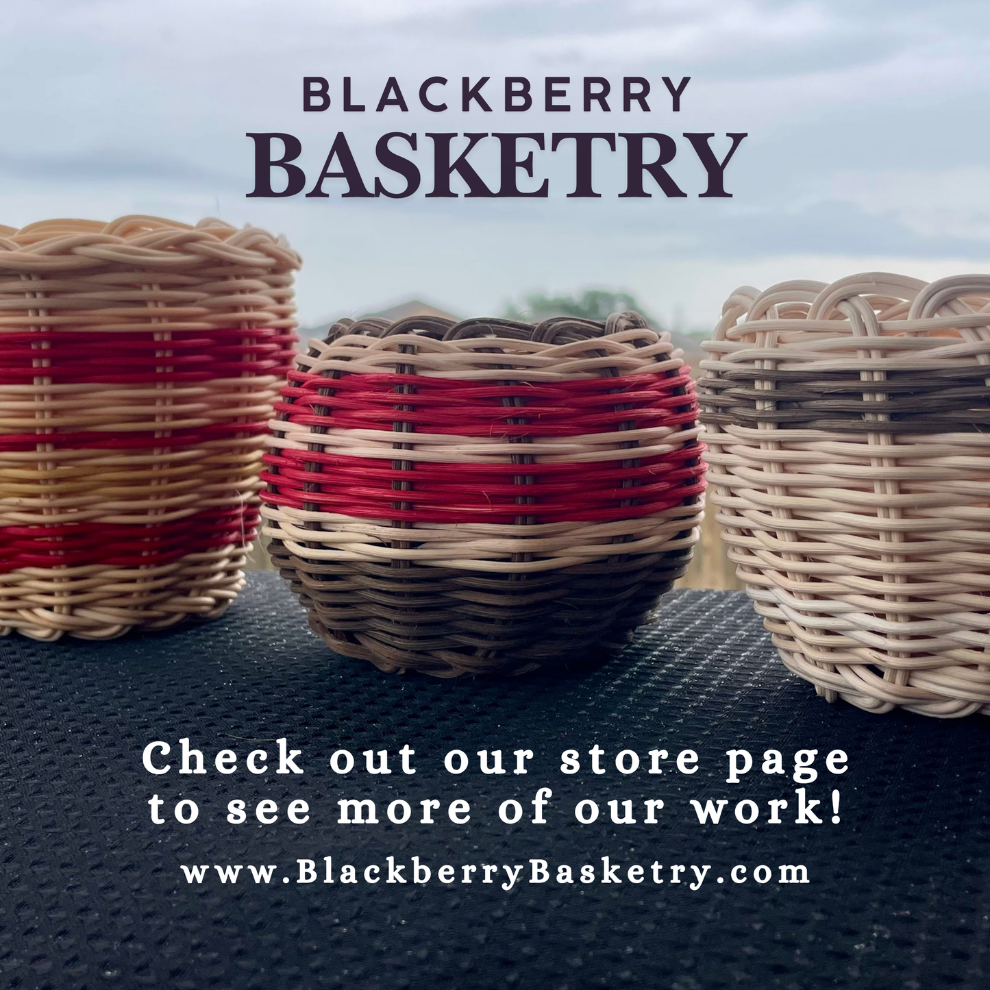 Cherokee Double Walled Basket "Prickly Pear" - Hand Woven Dyed & Natural Reed | Native American Art by BlackberryBasketry