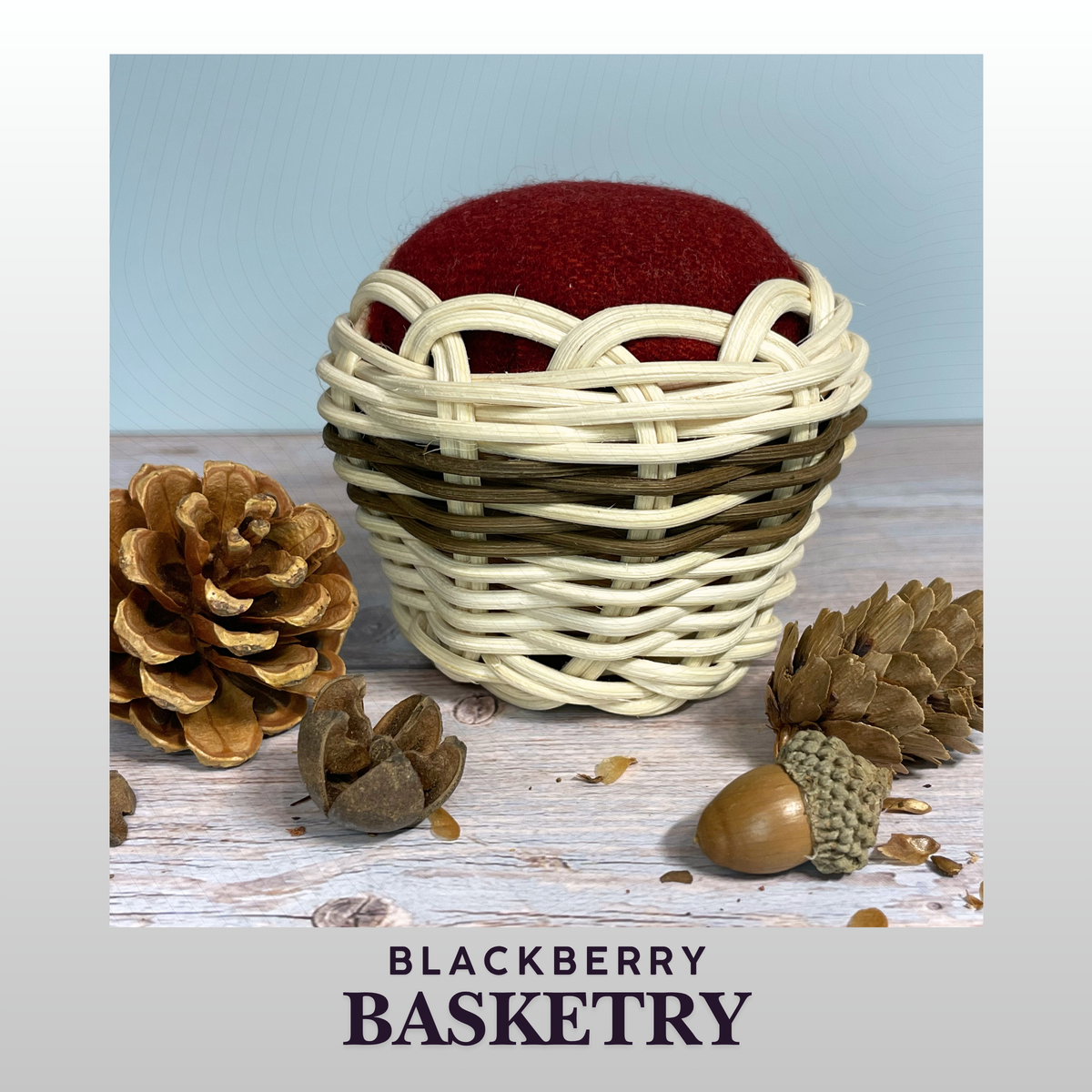 Cherokee Double-Wall Miniature Basket Pincushion - Unique Sewing Gift | Native American Art by BlackberryBasketry