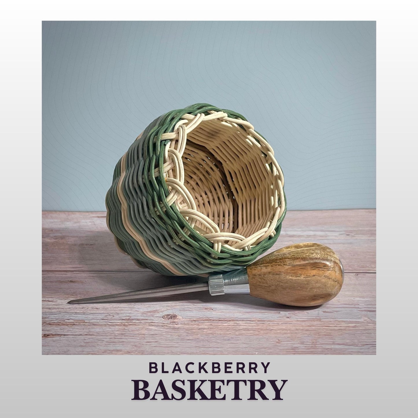 Cherokee Double Walled Basket "Sage" - Hand Woven Reed | Native American Art by BlackberryBasketry
