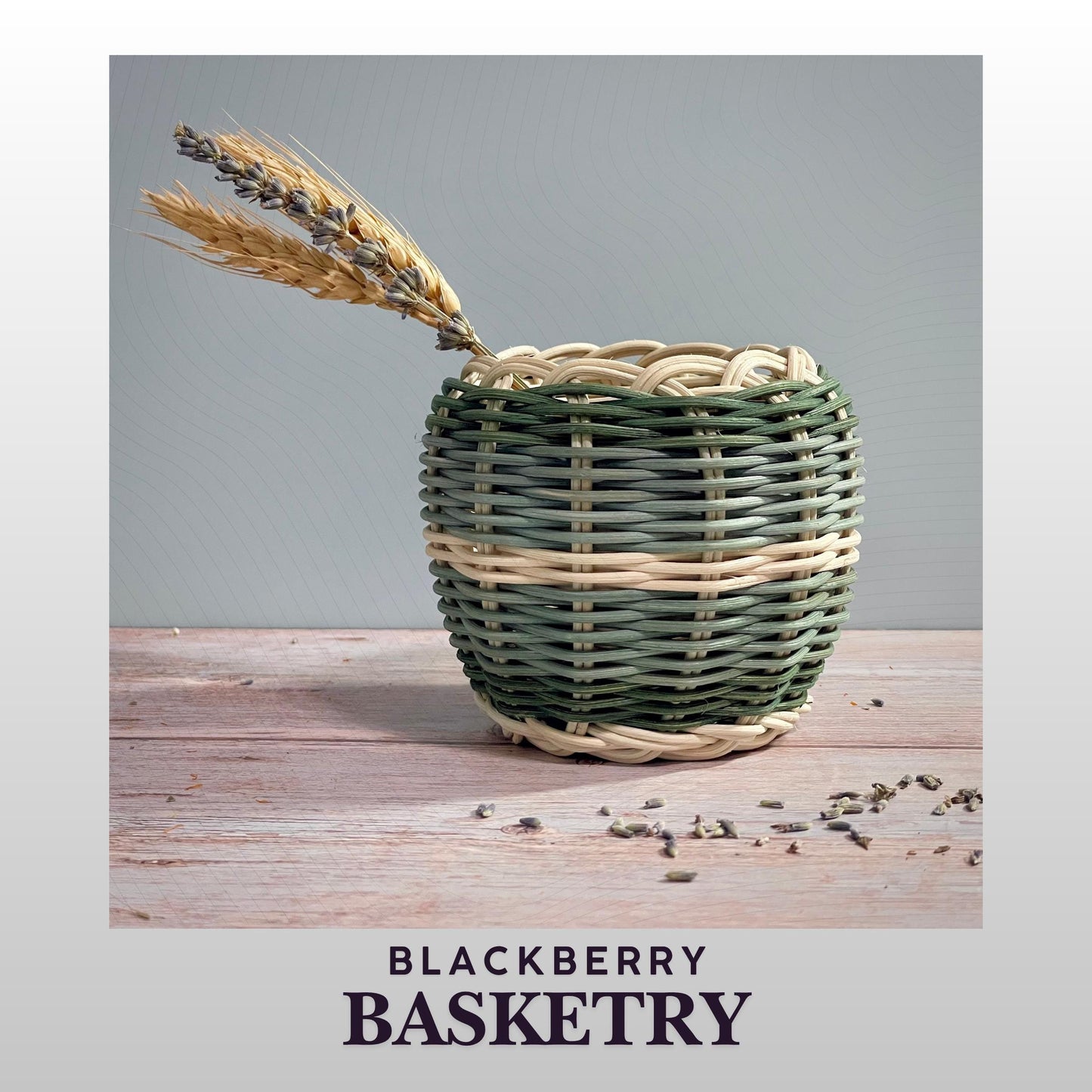 Cherokee Double Walled Basket "Sage" - Hand Woven Reed | Native American Art by BlackberryBasketry