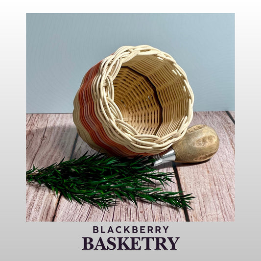 Cherokee Double Walled Basket "Sage" – Hand Woven Reed | Native American Art by Blackberry Basketry