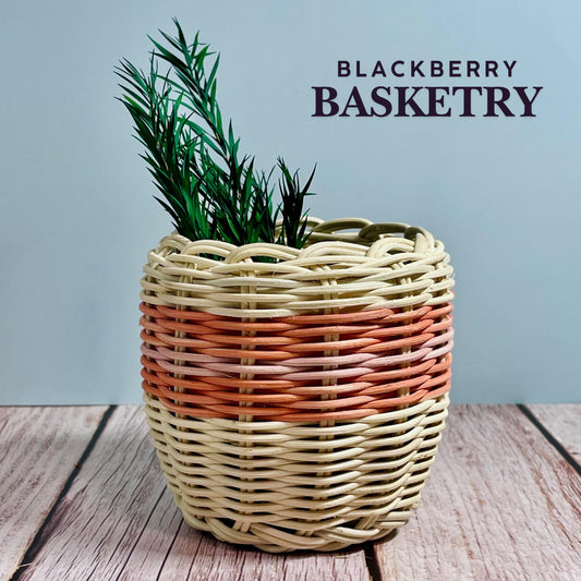 Cherokee Double Walled Basket "Sage" – Hand Woven Reed | Native American Art by Blackberry Basketry