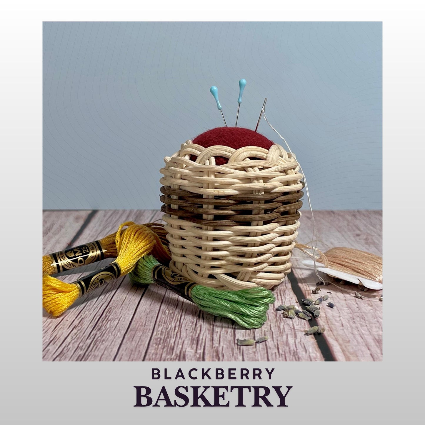 Cherokee Double-Wall Miniature Basket Pincushion - Unique Sewing Gift | Native American Art by BlackberryBasketry