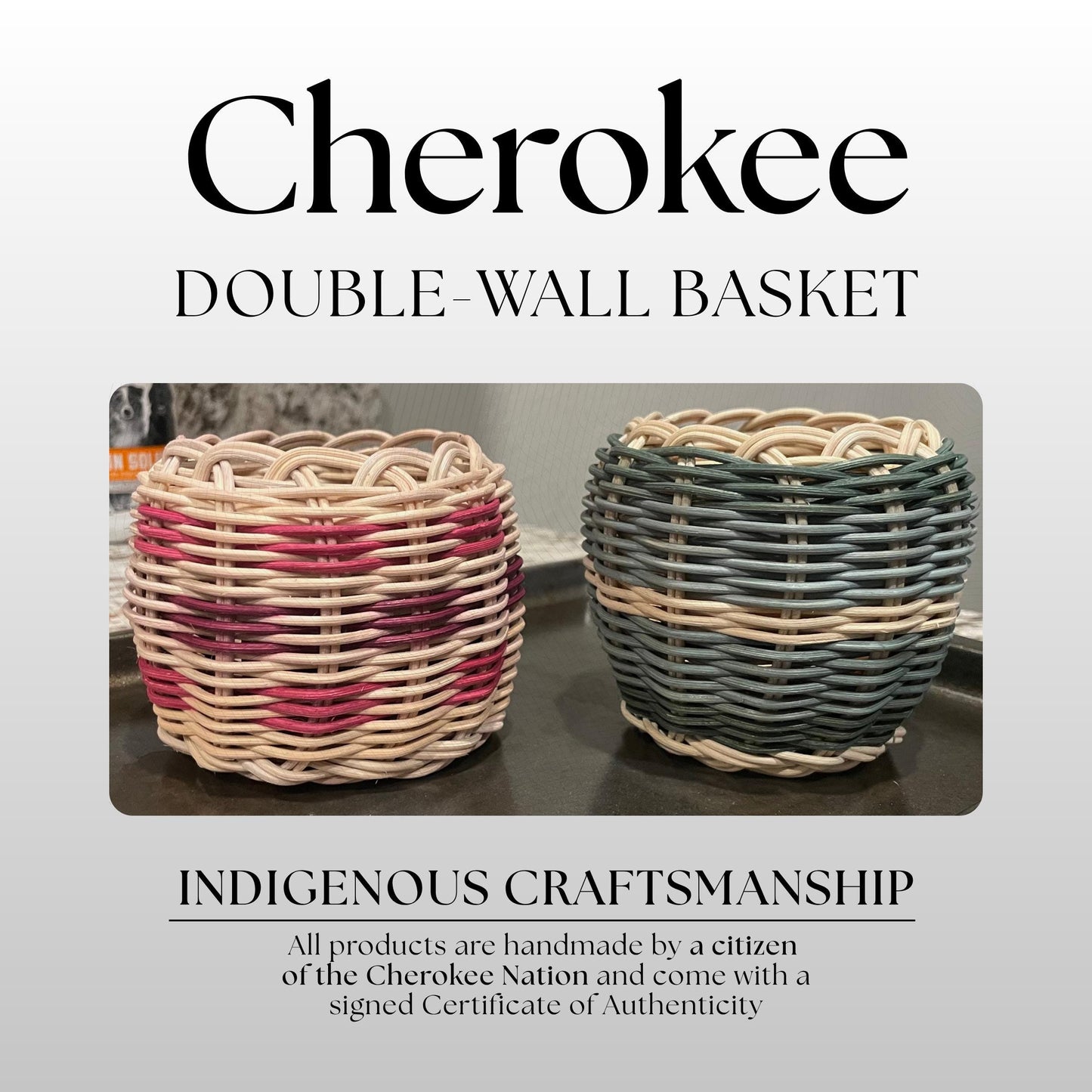 Cherokee Double-Wall Miniature Basket Pincushion - Unique Sewing Gift | Native American Art by BlackberryBasketry